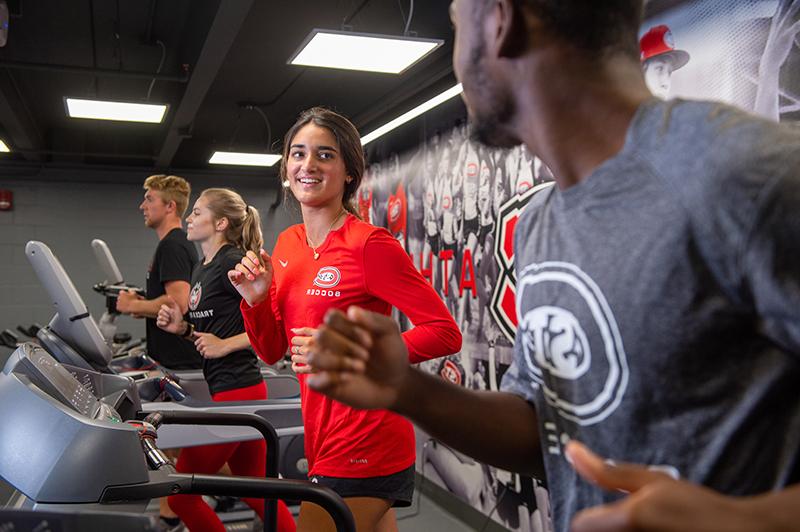 Students use the Nelson Strength and Conditioning Center